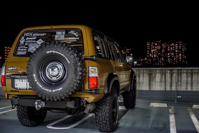 Lifted Toyota Land Cruiser On Tires From Japan