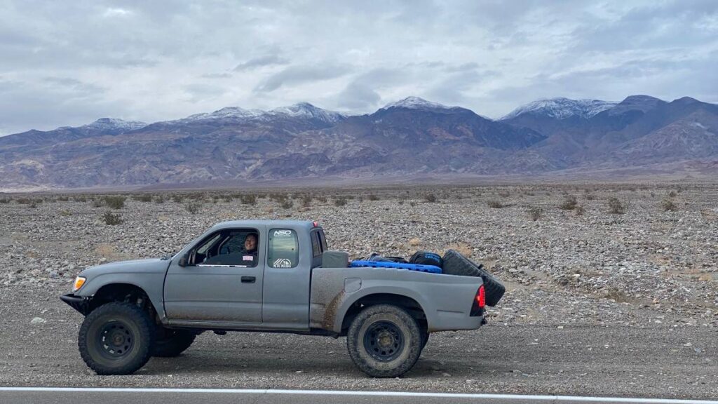 Total Chaos long travel Kit and Fox 2.0 in front. Extended Shackles and Bilsteins in Back.