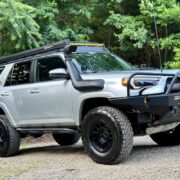 4runner with Trail bolt on sliders HREW, Safari snorkel and ARB awning
