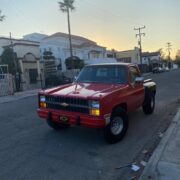 Red 1979 Chevy Cheyenne Prerunner baja truck
