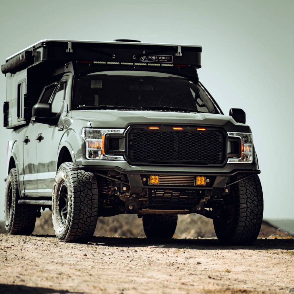 Lifted Ford F150 XLT FX4 overland camper build by Four Wheel Campers