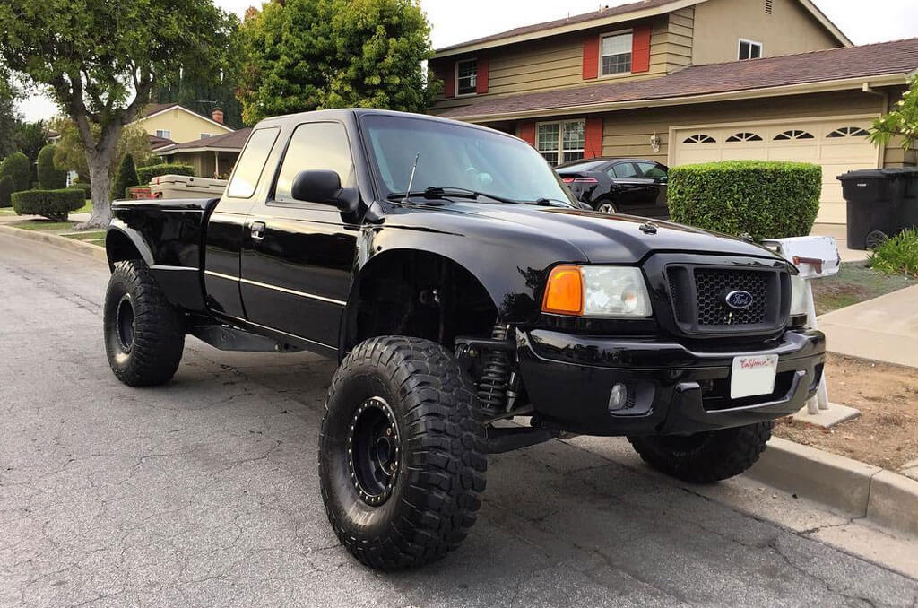 ford ranger prerunner black fiberwerx wide body