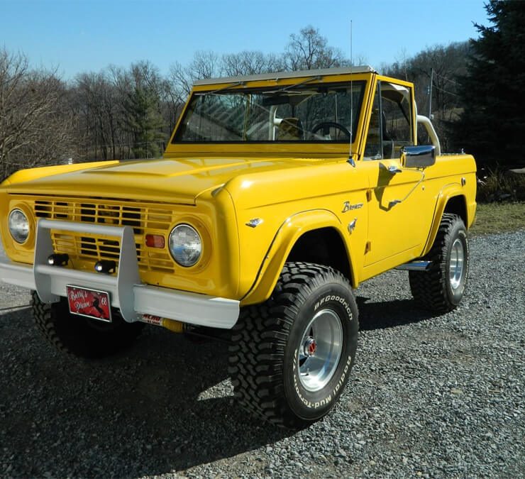 1968 Ford Bronco with Corvette yellow paint