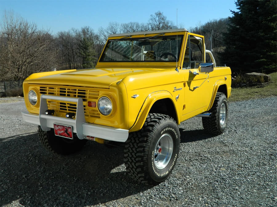 1968 Ford Bronco with Corvette yellow paint