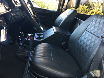 Land rover defender 90 with new seats and interior