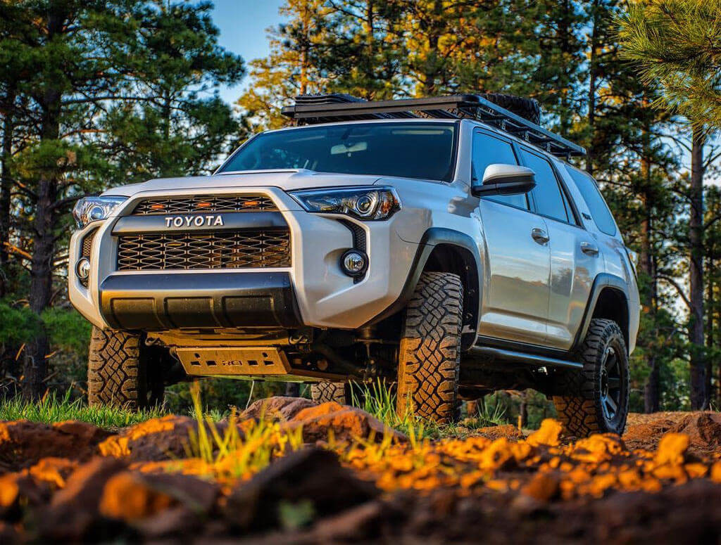 Lifted Toyota 4Runner with RCI Aluminum Skid Plates and TRD Pro Grill