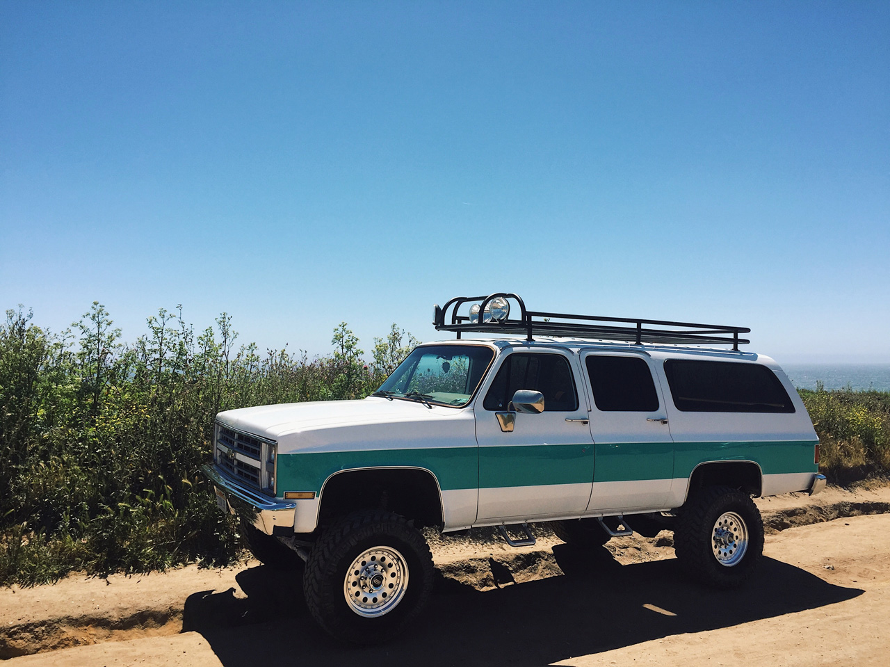 Chevy Suburban Square Body Roof Rack and Off-road Lights