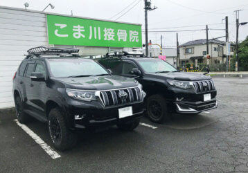 New Toyota Prado 150 with roof rack and 32 Inch wheels