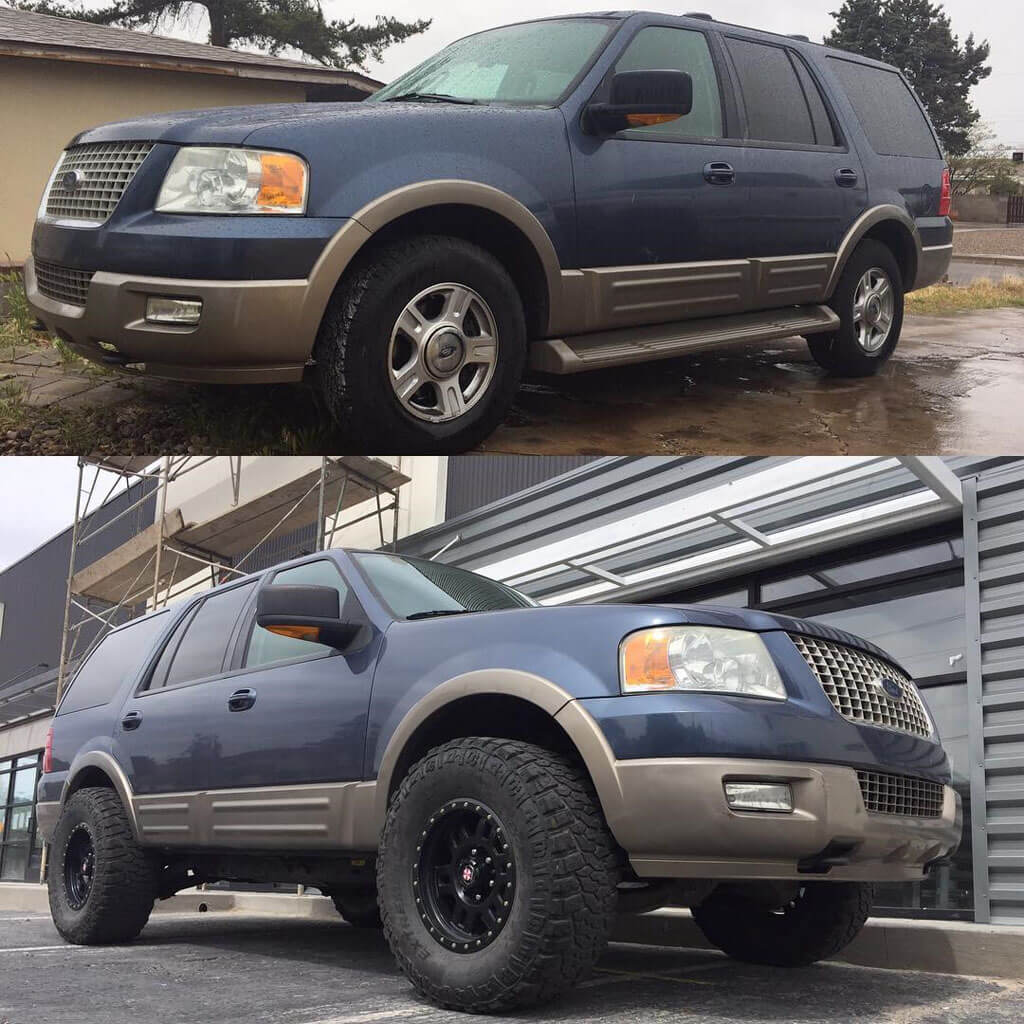 Ford Expedition 33 Inch Tires VS 35 - Pictures, Lift and Wheel Specs