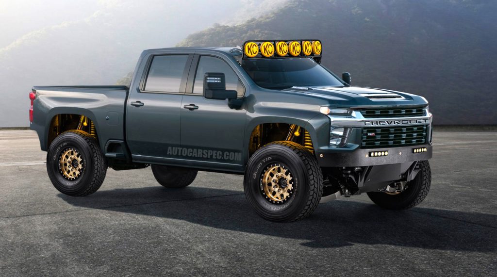 2020 Chevy Silverado HD duramax Prerunner Render by offroadium.com