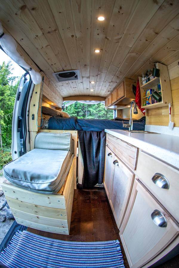 Fird Transit built in kitchen and bed
