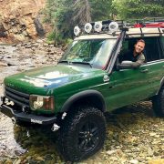 Lifted Land Rover Discovery with overland mods for sale 800