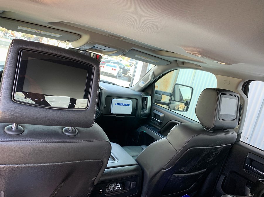 Chevy Silverado 2500 Duramax with Headrest mounted screens