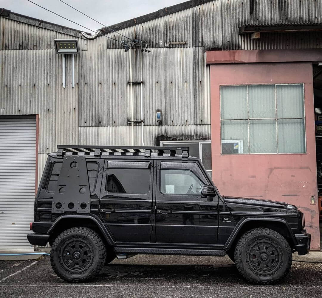 Mercedes G63 with a lift and off-road wheels