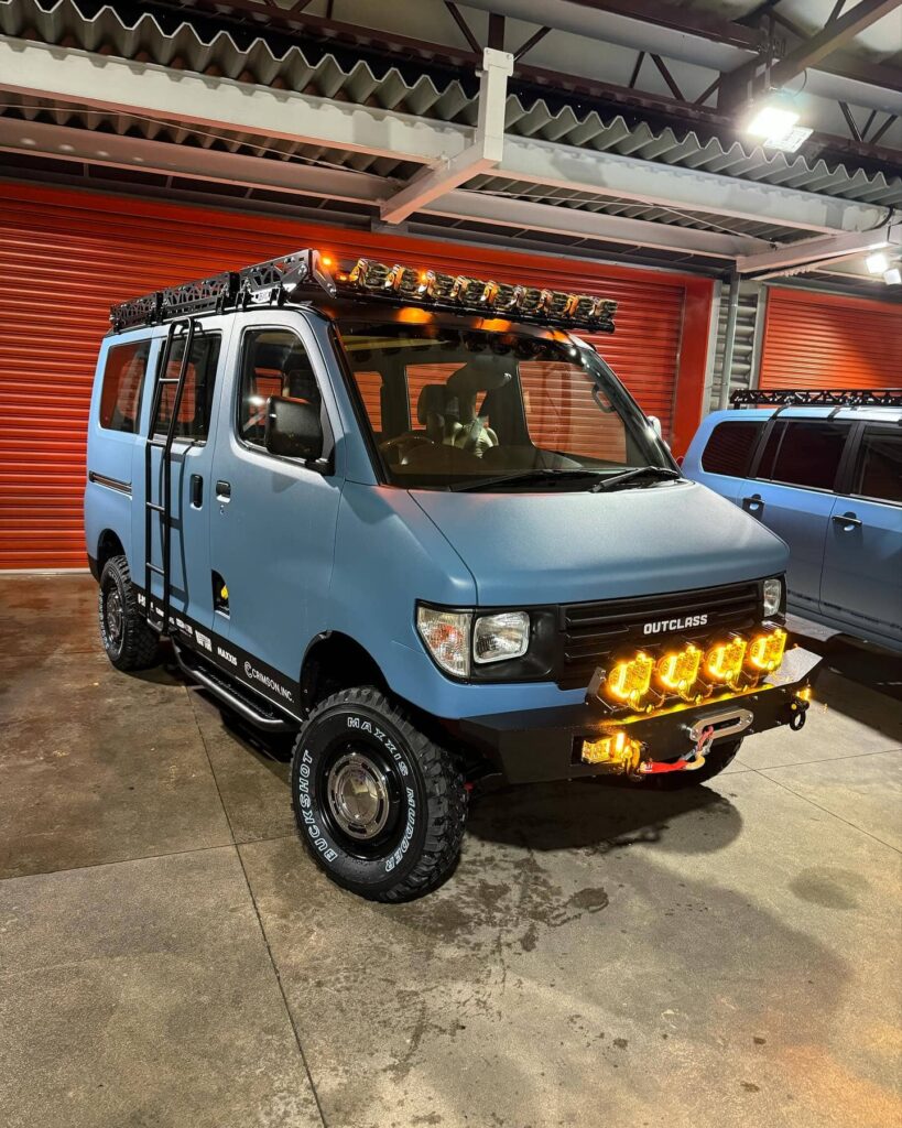 Daihatsu Granmax with Ford E250 inspired front end and custom winch-mount off-road bumper