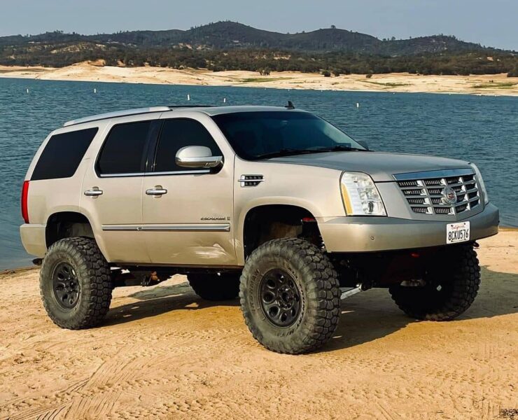 Cadillac Escalade With 8 inch Lift with Rough Country Vertex adjustable coilovers