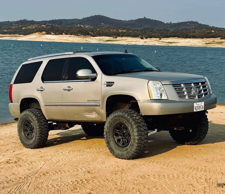Cadillac Escalade With 8 inch Lift with Rough Country Vertex adjustable coilovers