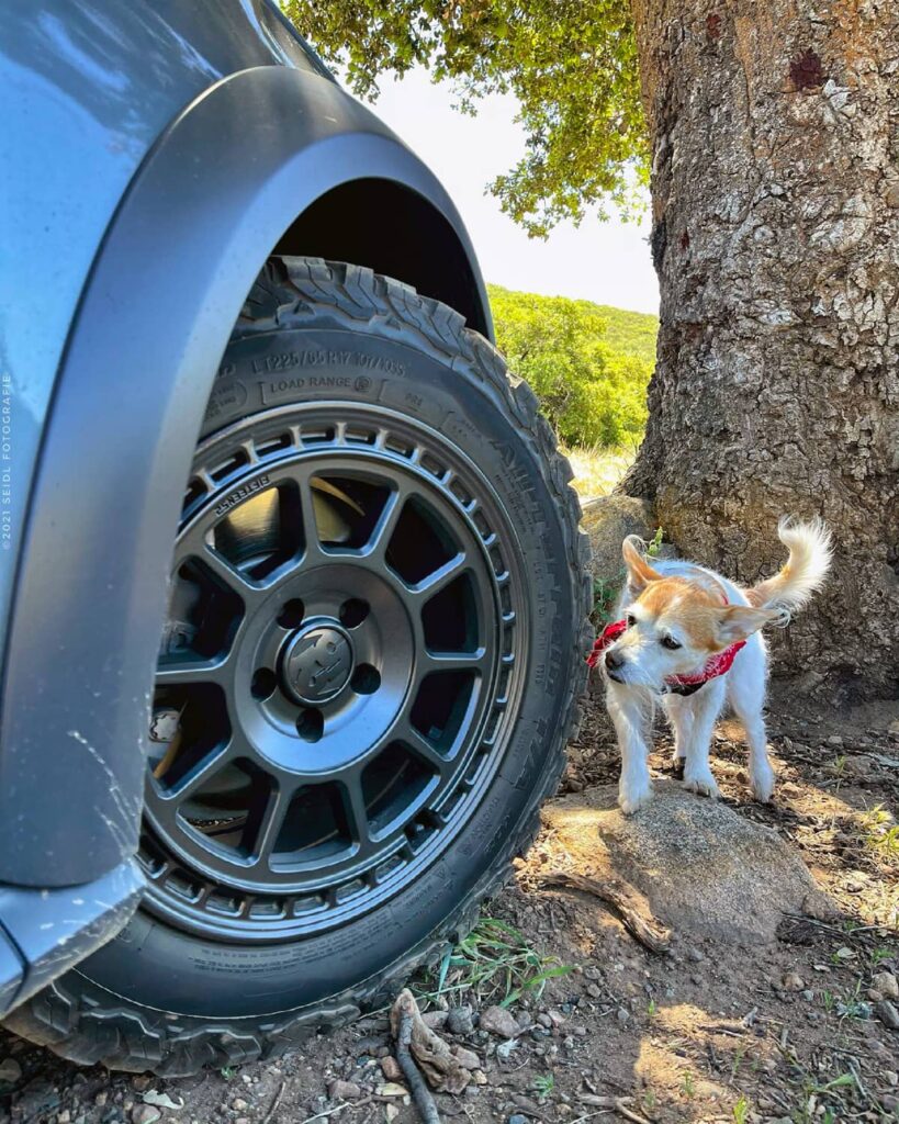 225/65/17 All-Terrain tires and 17" Fifteen52 traverse rims