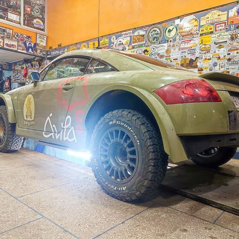 Audi TT off-road build with BF Goodrich All Terrain T/A tires and a lifted suspension