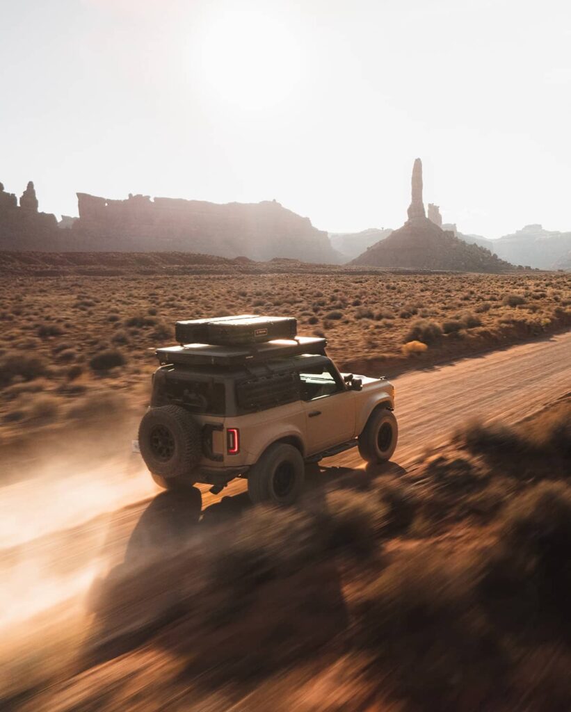 2022 Ford Bronco Wildrak off-roading in Red Canyon