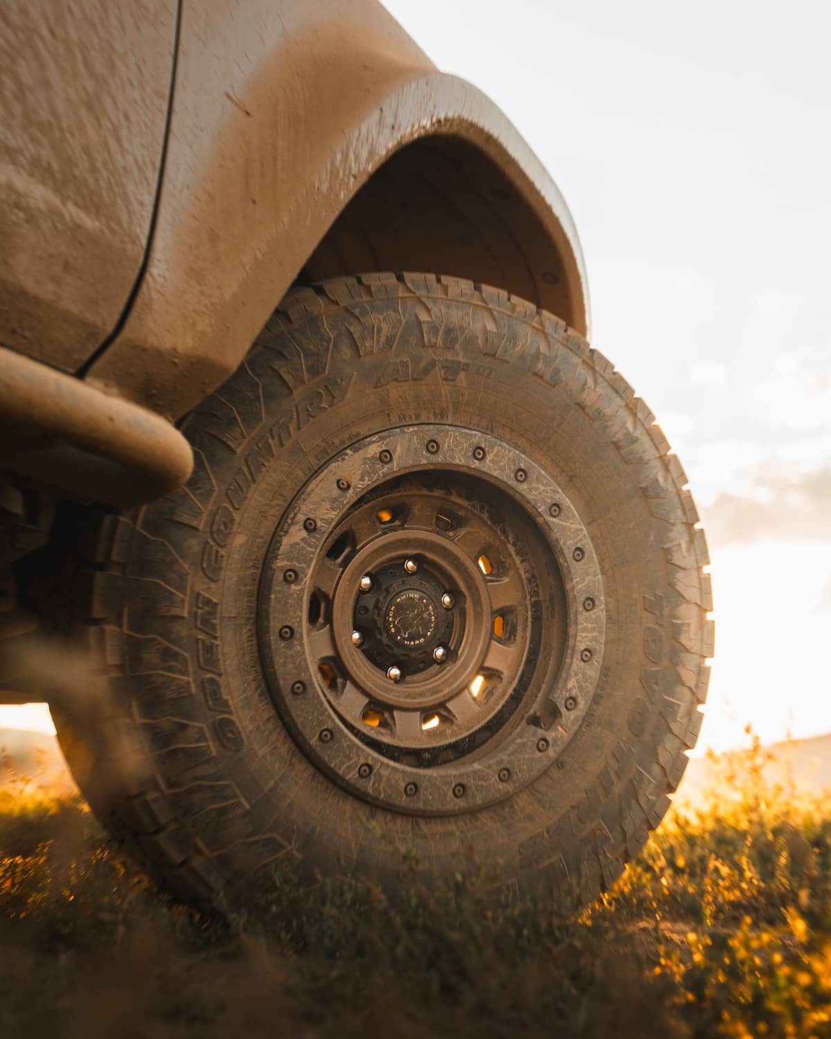 37" Toyo Open Country A/T tires mounted on Black Rhino off-road wheels