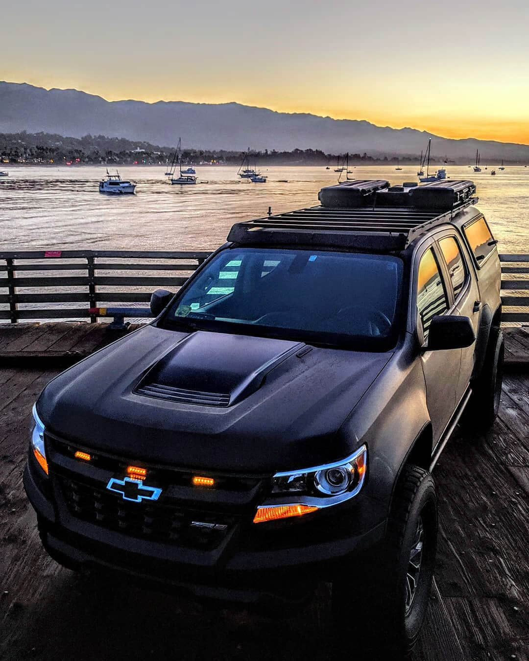 Black Chevy Colorado ZR2 overland project truck