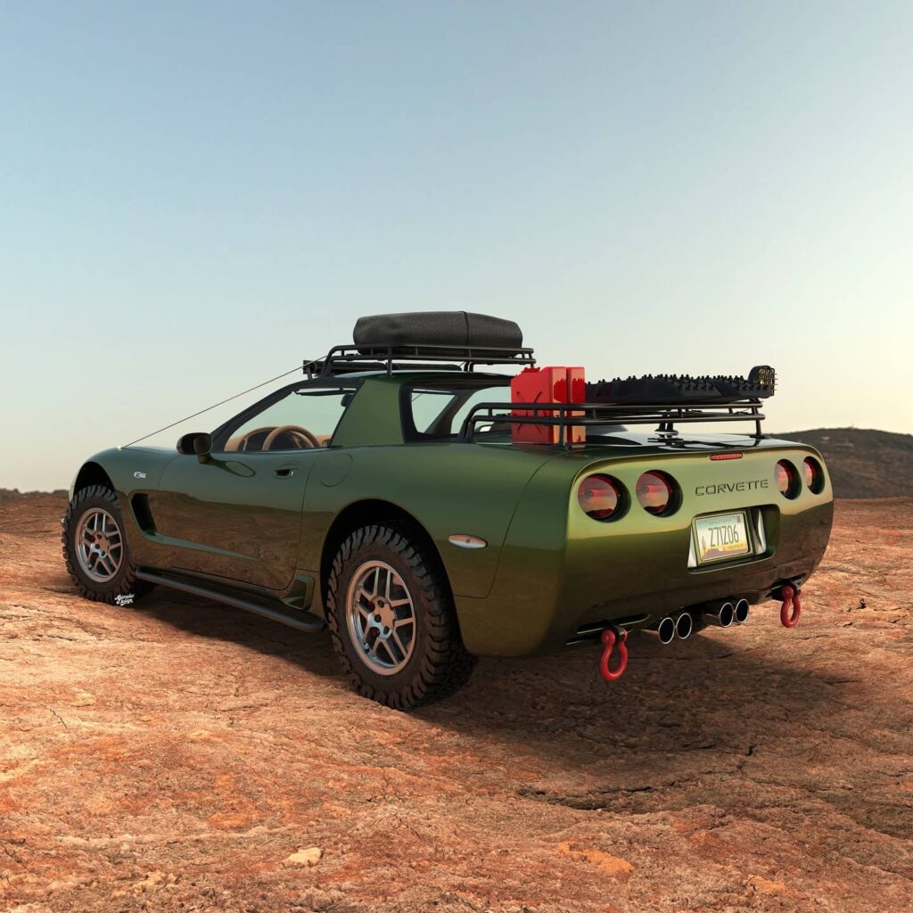 Chevy Corvette trunk rack