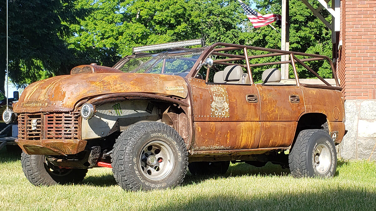 Rat rod with off-road tires