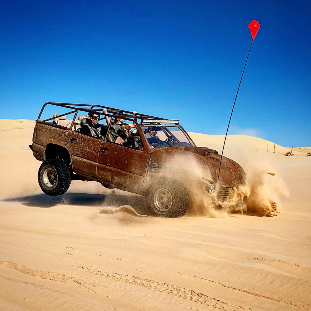 Dune buggy jumping