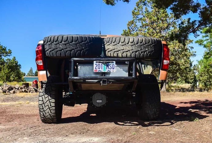 Chevy 2500HD with race tire rack