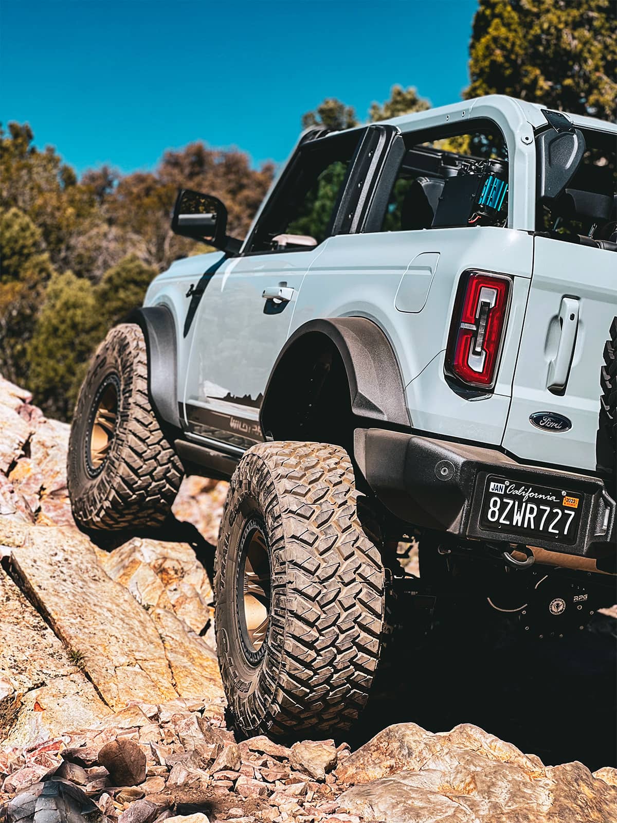 Ford Bronco rock crawling