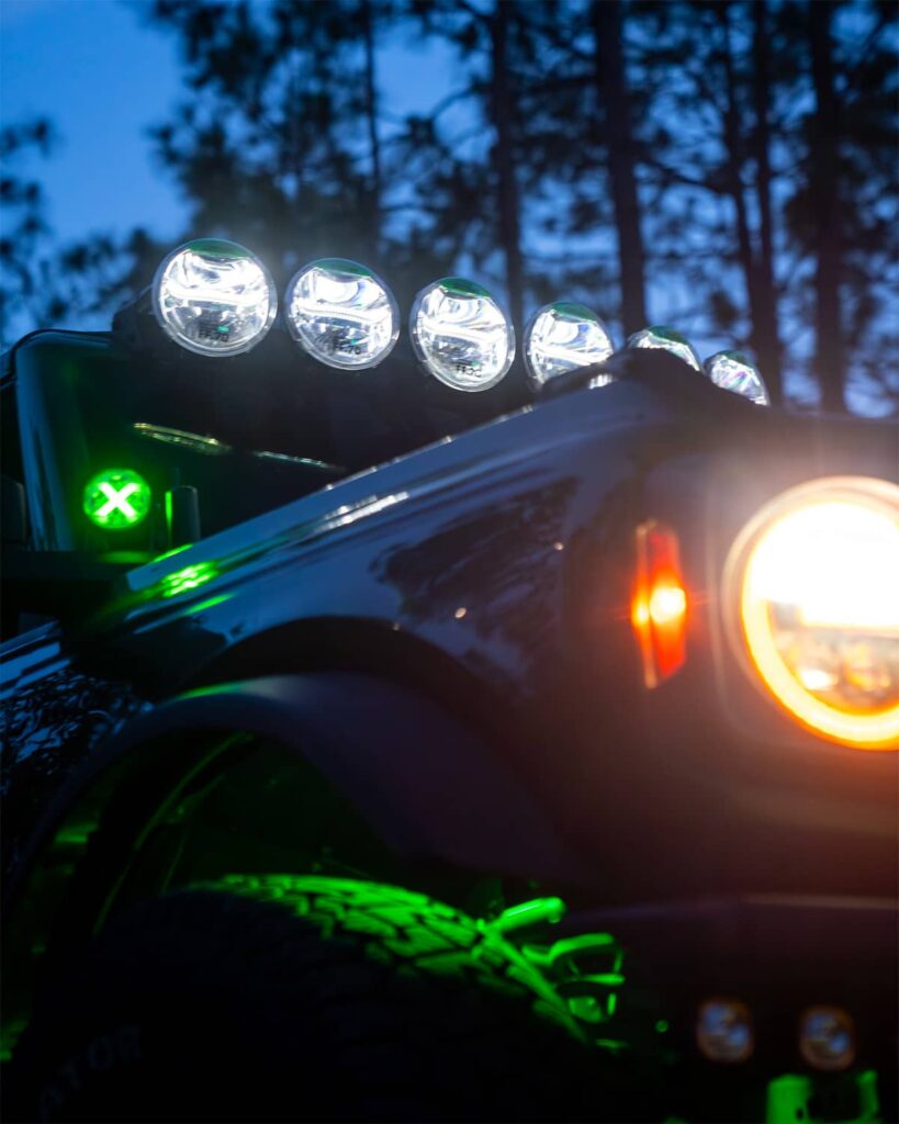 Project X Offroad Series X HP.85 lights along with KC fog lights installed