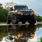 Green Ford Bronco Big Bend off-road build