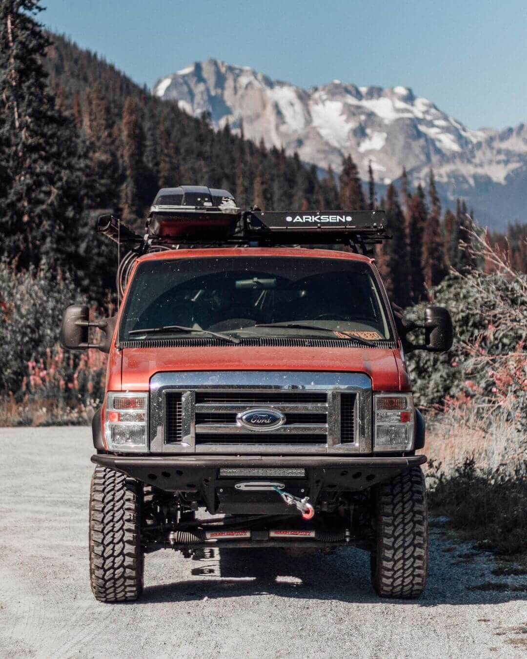 Ford E350 custom winch bumper