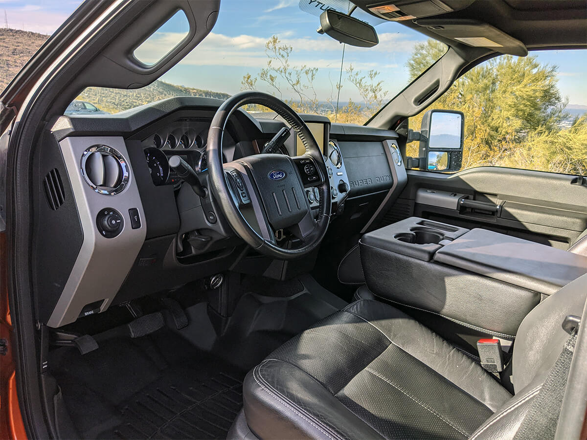 Ford F350 Super Duty interior Lariat trim