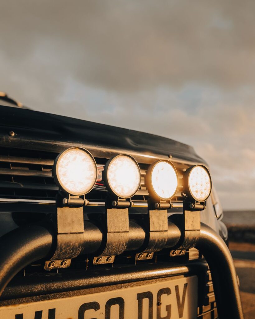 bullbar made to order all the way from Italy which I also fitted with spotlights