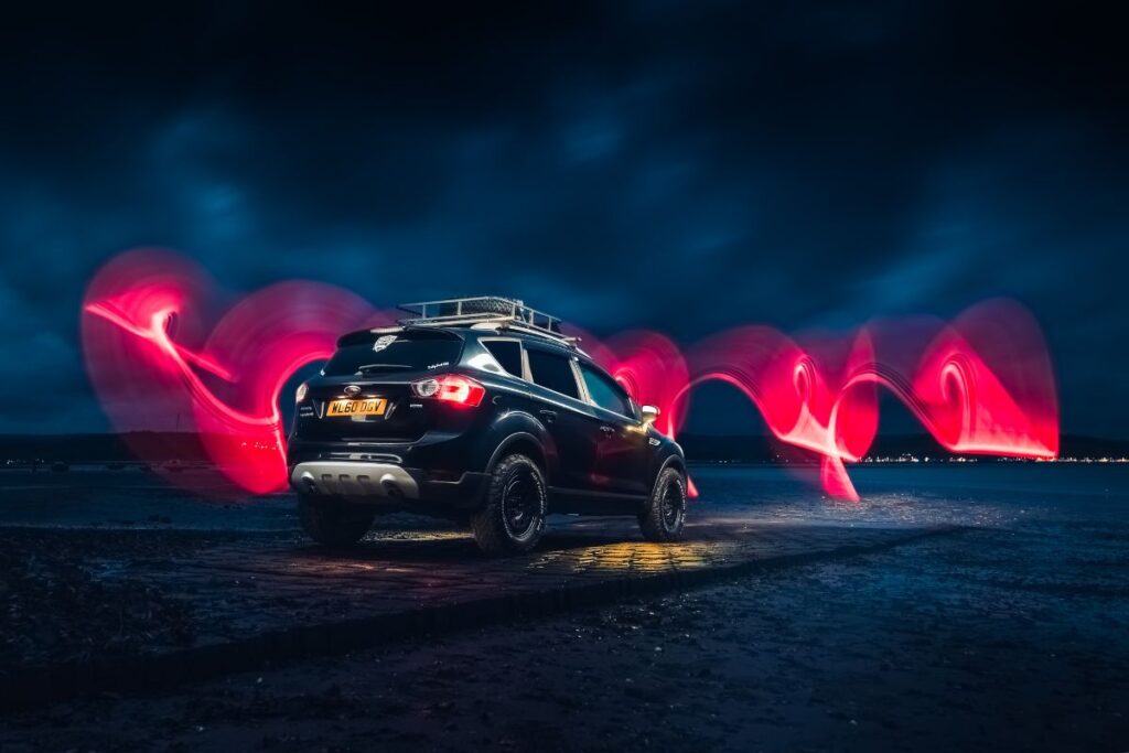 Outdoor photography of a Black Kuga