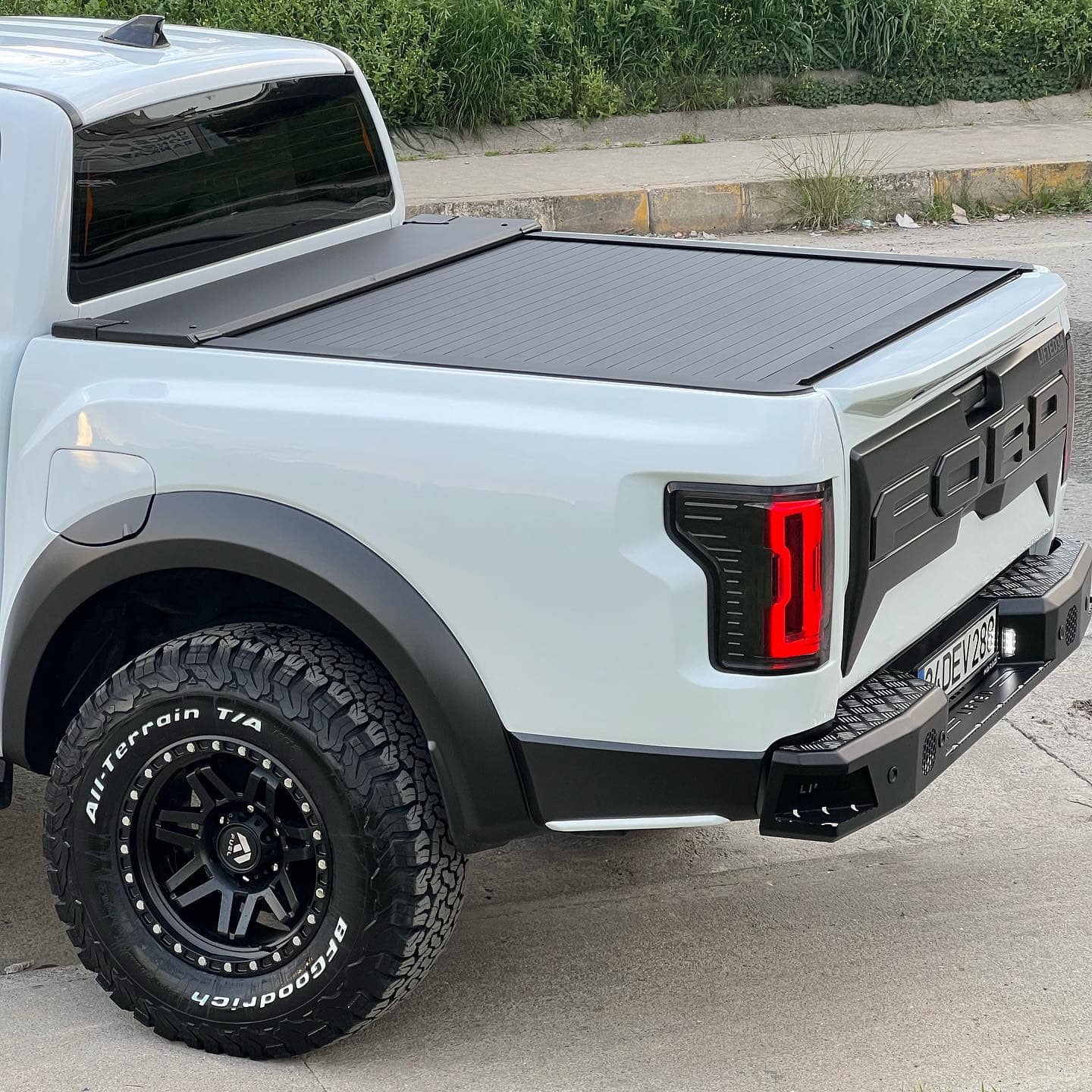 Ford Ranger with F150 Raptor Style LED taillights and rear bumper