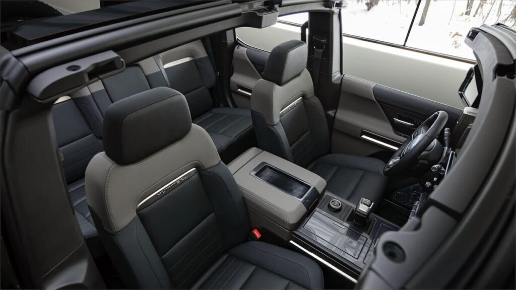 GMC Hummer EV leather seats
