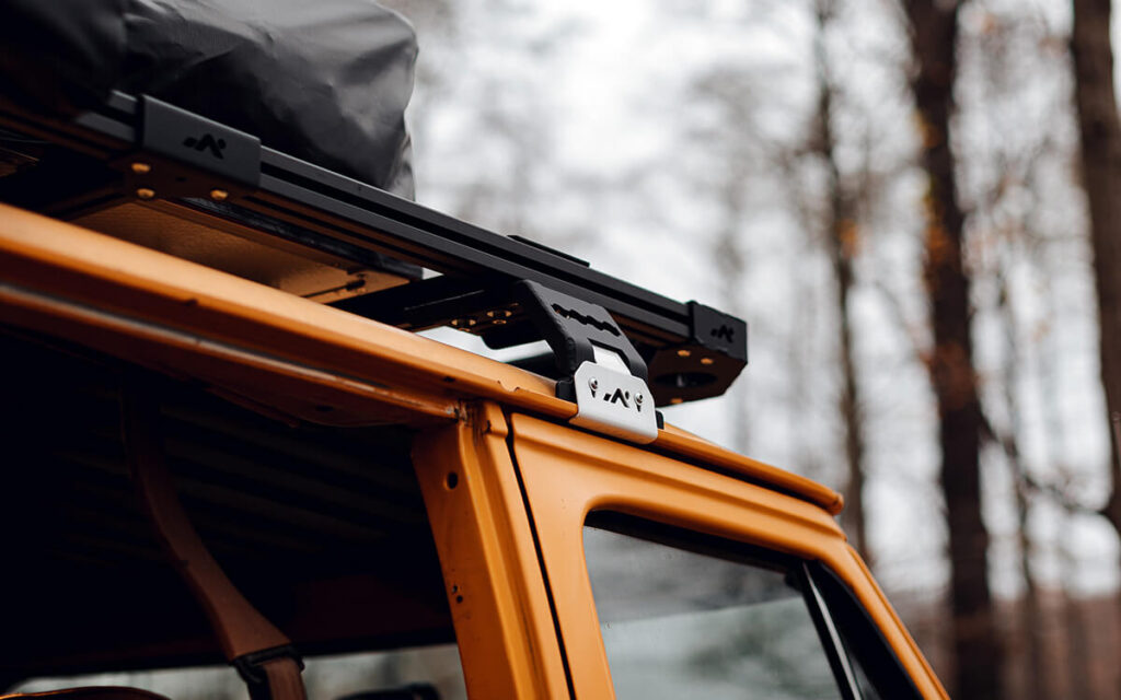 Days on tracks roof rack mounting system