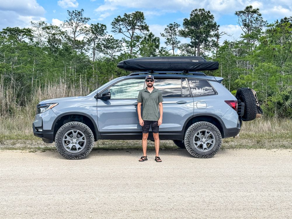 Aaron Gotter and his lifted 2024 Honda Pasport overland build