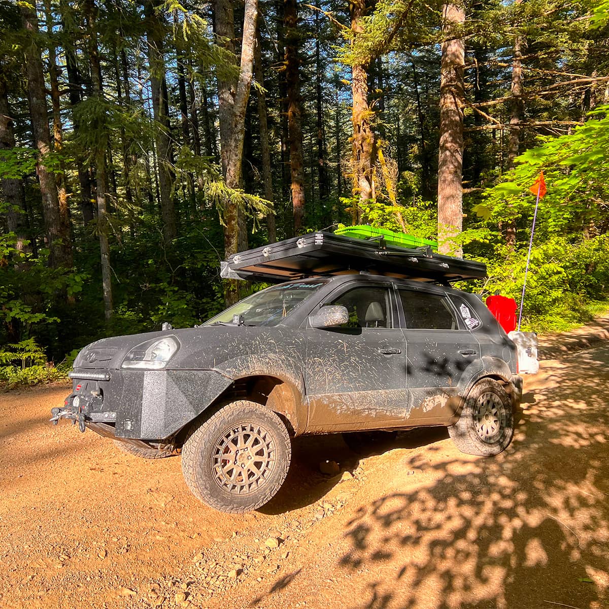 Surprising Hyundai Tucson Offroad Build with a Lift and 29" A/T Tires