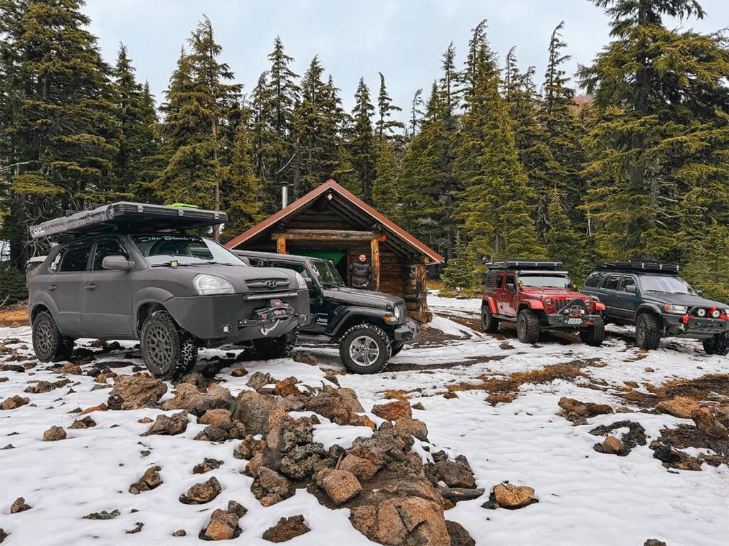 Offroading in a Hyundai with Jeeps and Toyota 4x4s