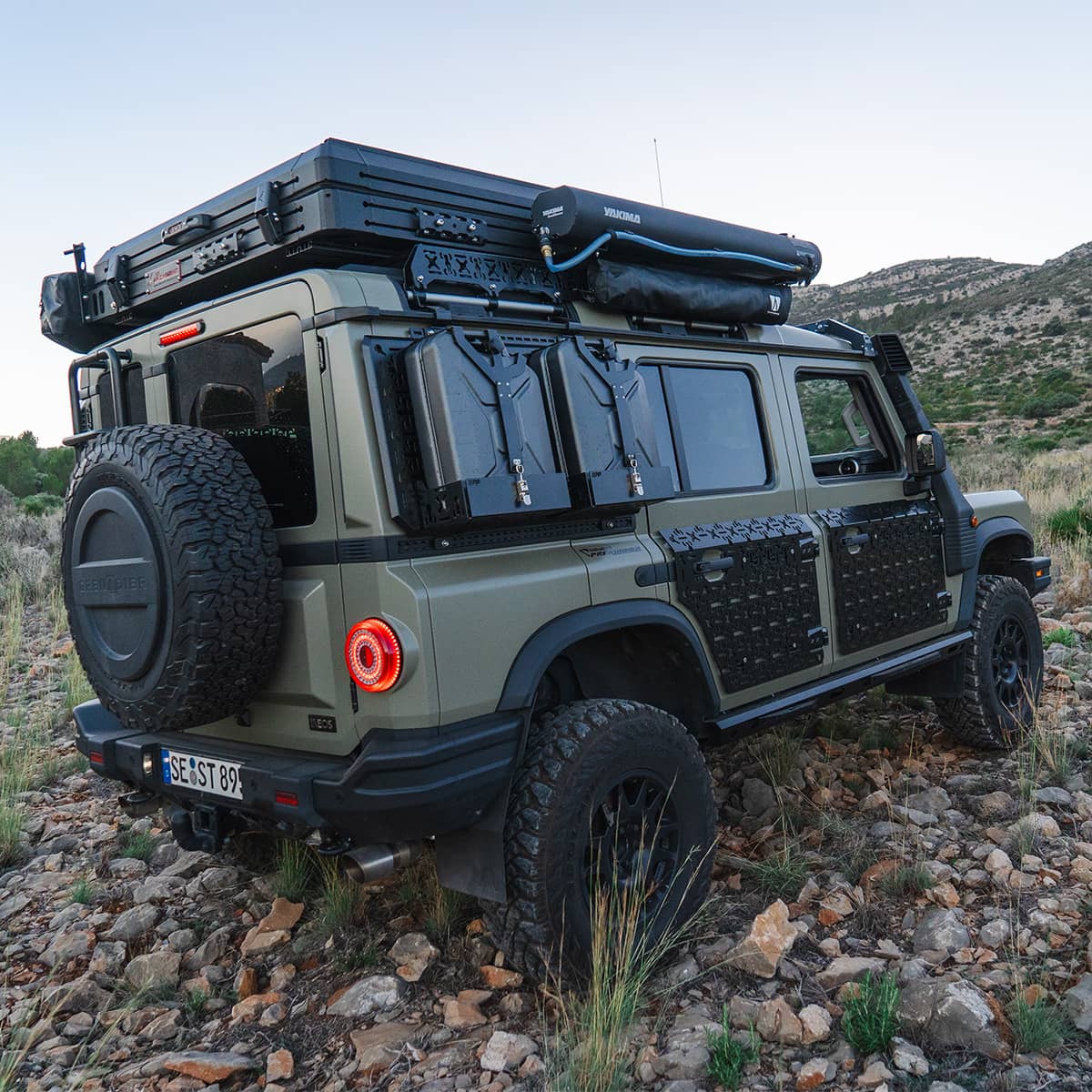 Rock crawling in a lifted Ineos Grenadier off-road build on 34" 285/75R17 Yokohama Geolander G003 M/T Tires