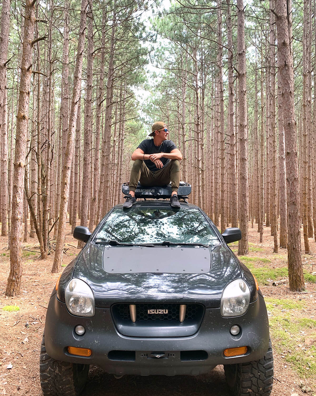 isuzu vehicross wheeling in forest