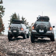 Isuzu Vehicross suspension travel and wheel flex