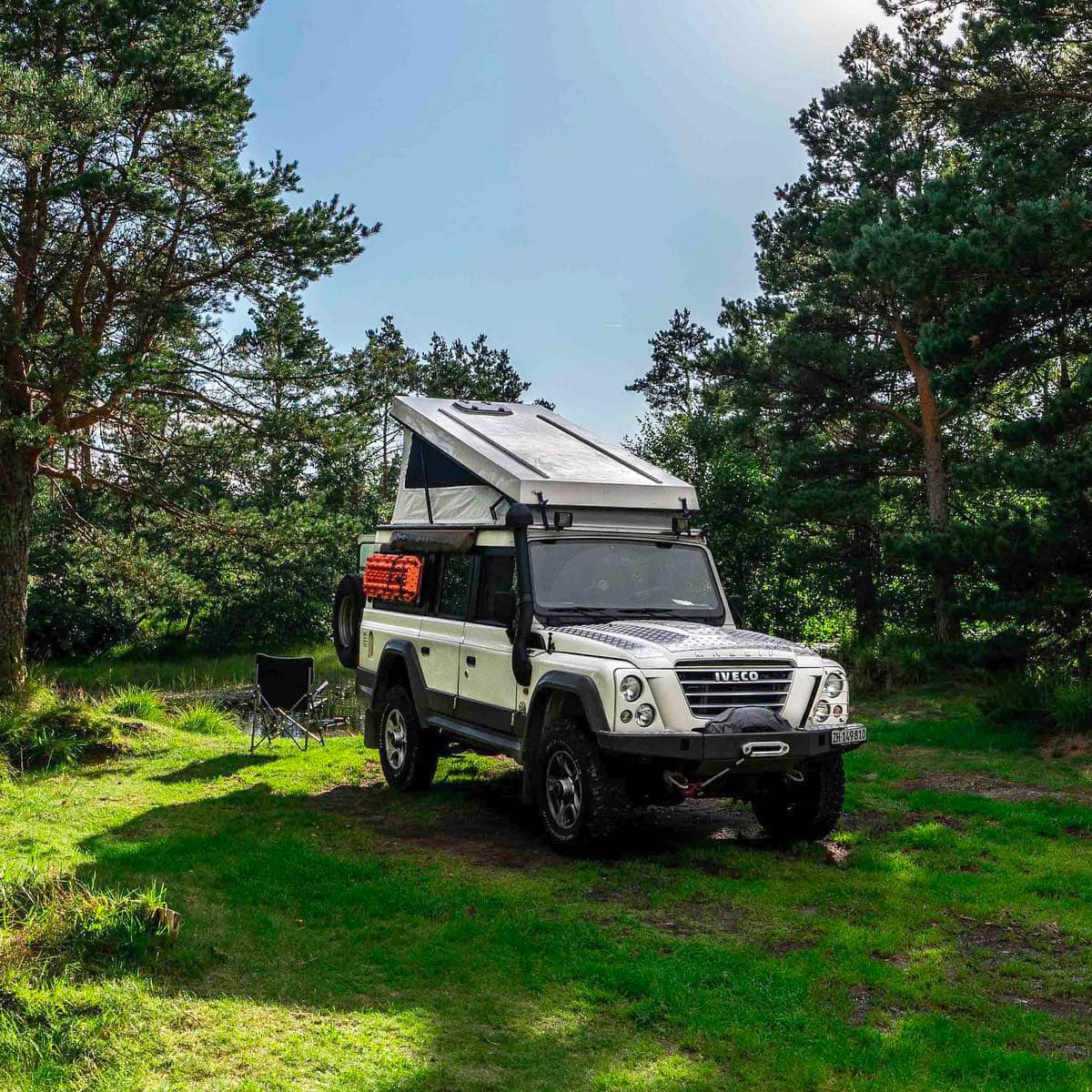 Iveco Massif expedition vehicle with off-road bumper
