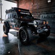 2024 Jeep Wrangler JL Rubicon on Teraflex Suspension suspension lift with Quick disconnect sway bar links, Falcon 3.3 Adjustable Piggy Back Shocks and AEV Conversions 3" HD springs