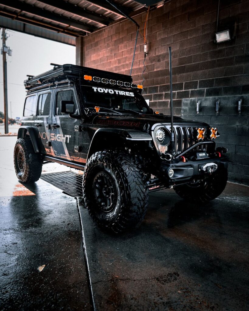 2024 Jeep Wrangler JL Rubicon on Teraflex Suspension suspension lift with Quick disconnect sway bar links, Falcon 3.3 Adjustable Piggy Back Shocks and AEV Conversions 3" HD springs