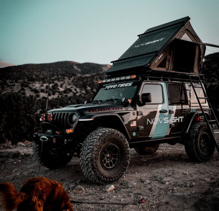 Jeep Wrangler JL Rubicon overland build with a Zebra Roof Top Tent